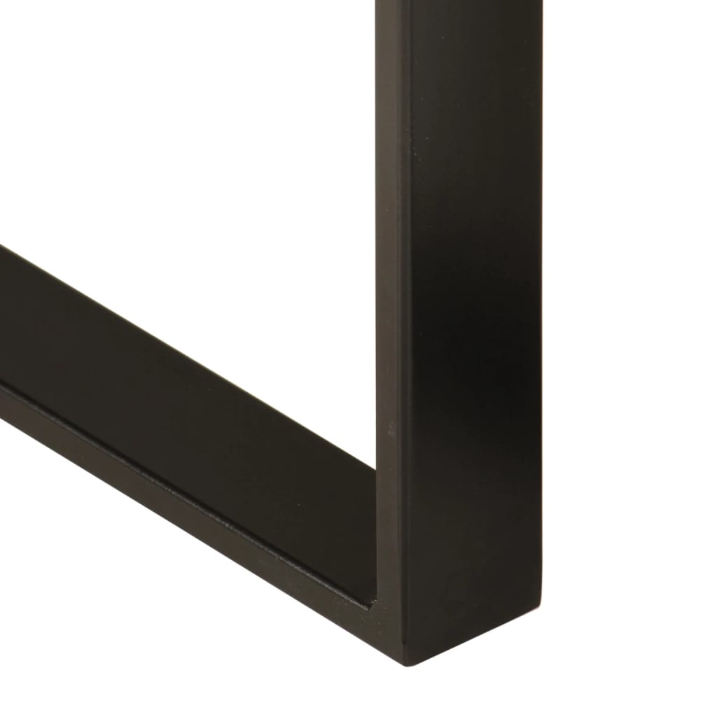 Sidebord Svart Tre Stablebord med naturlig kant 3 stk heltre mango