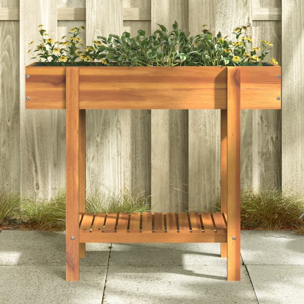 Utendørs Blomsterkasse Plantekasse Tre 90x30x75 cm heltre akasie
