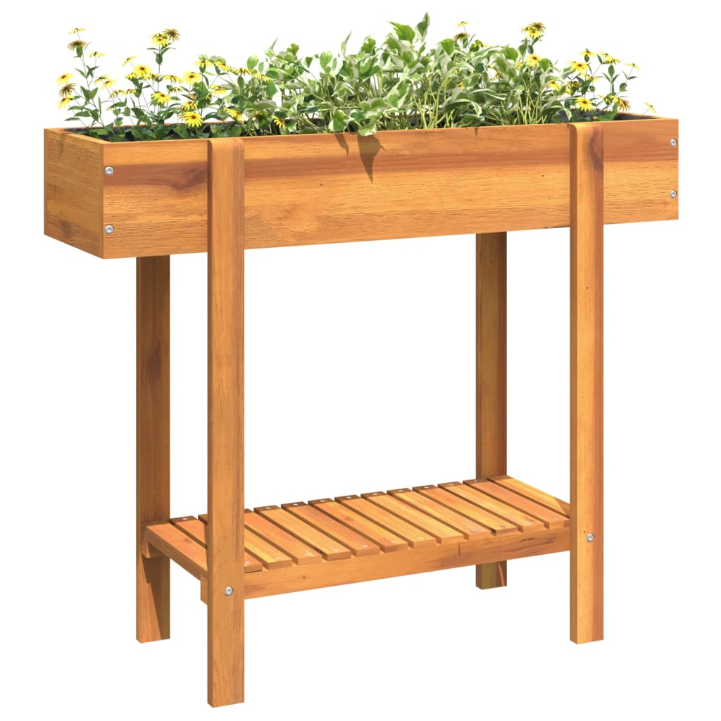 Utendørs Blomsterkasse Plantekasse Tre 90x30x75 cm heltre akasie