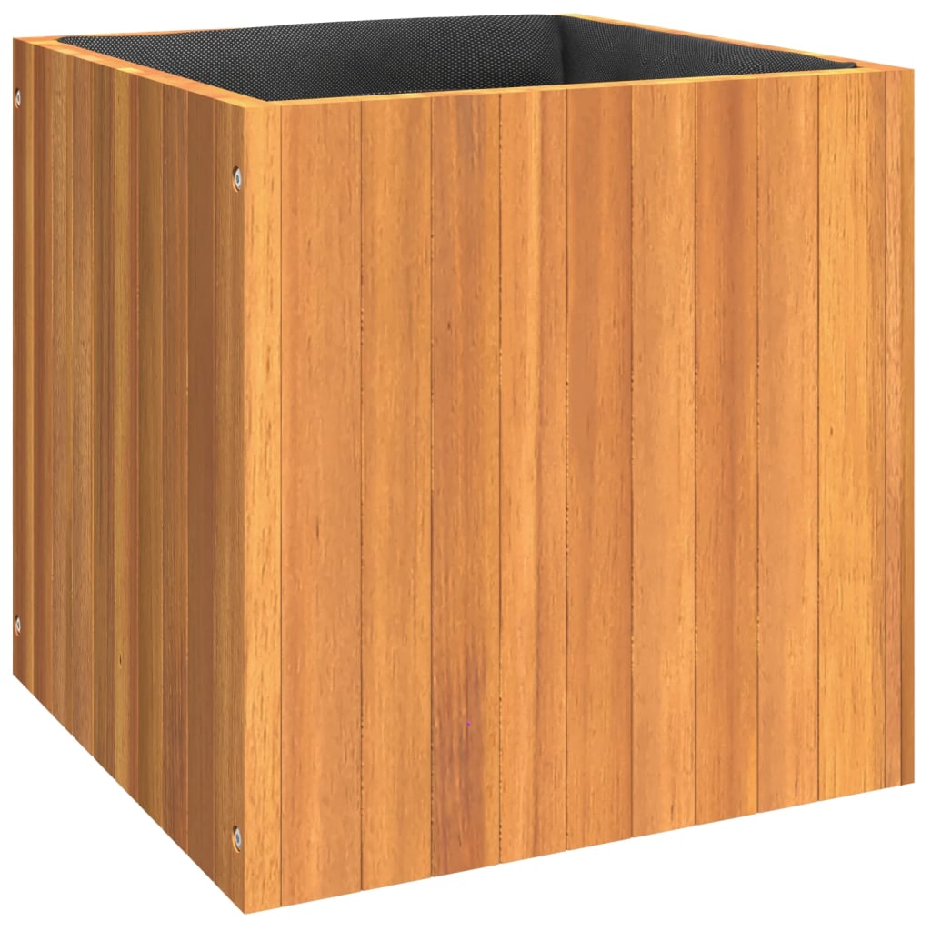 Utendørs Blomsterkasse Plantekasse Tre 45x45x45 cm helte akasie