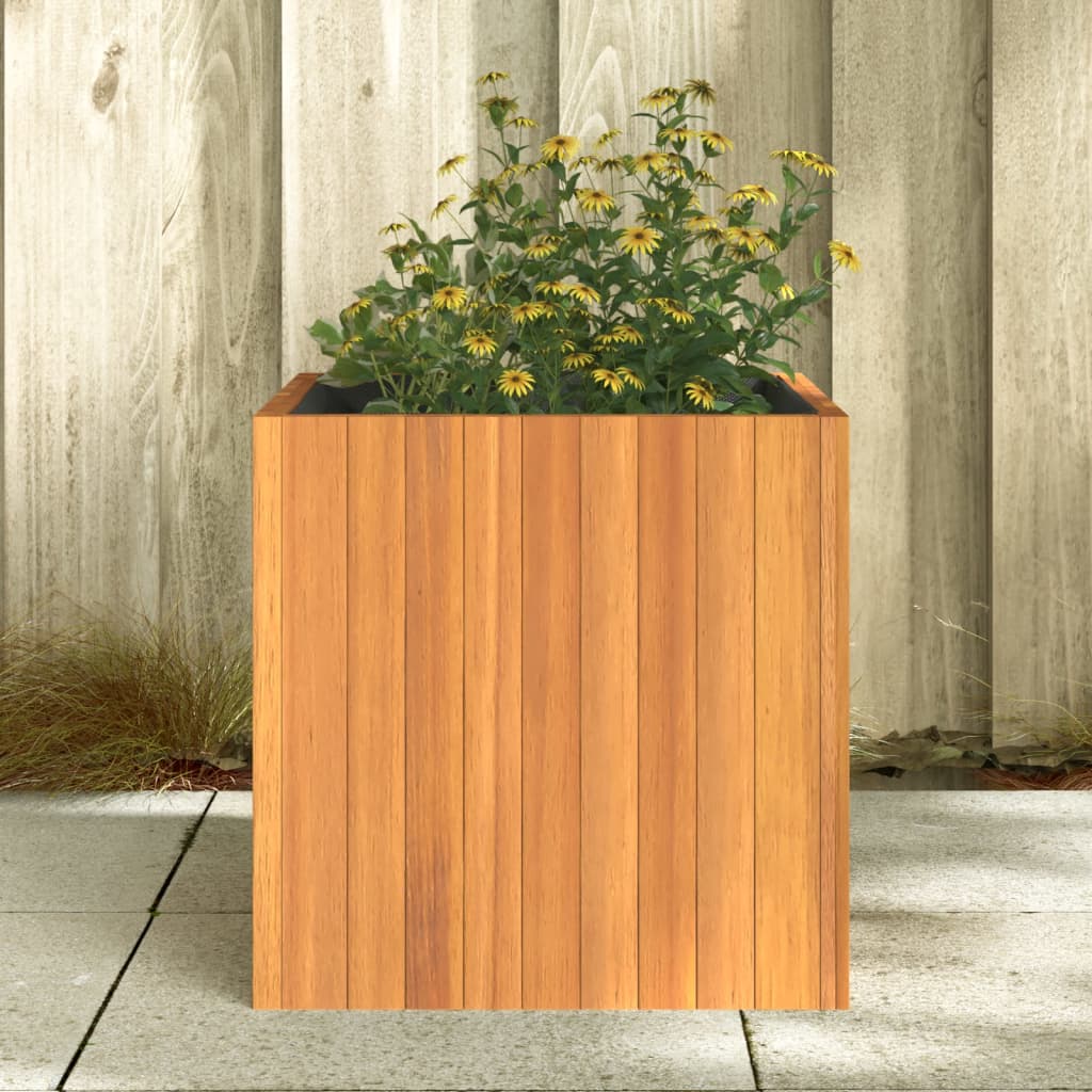 Utendørs Blomsterkasse Plantekasse Tre 45x45x45 cm helte akasie