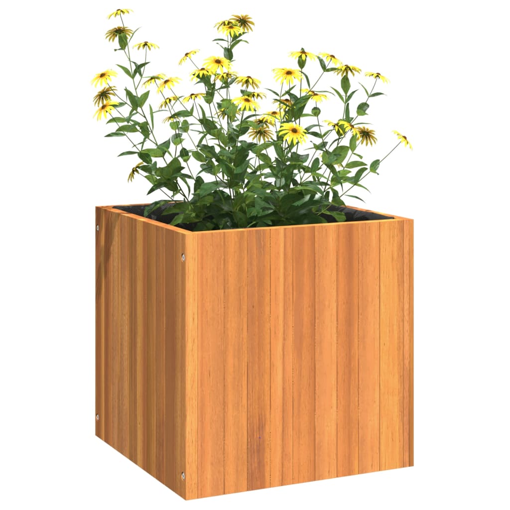Utendørs Blomsterkasse Plantekasse Tre 45x45x45 cm helte akasie