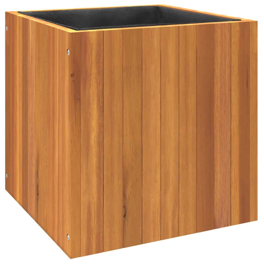Utendørs Blomsterkasse Plantekasse Tre 45x45x45 cm helte akasie