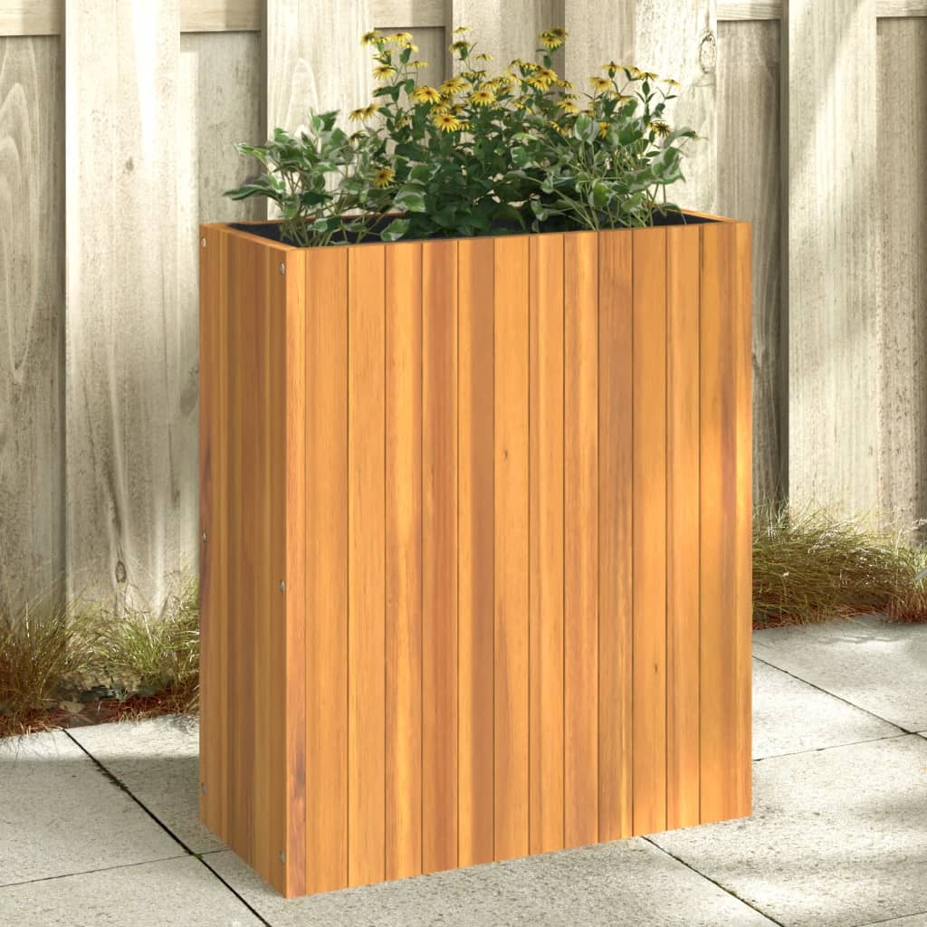 Utendørs Blomsterkasse Plantekasse Tre 59x27,5x70 cm helte akasie