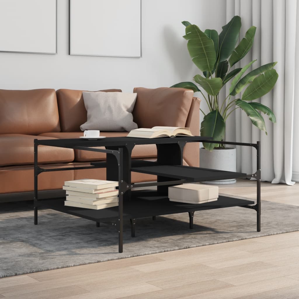 Salongbord Sofabord Svart 100x100x48,5 cm