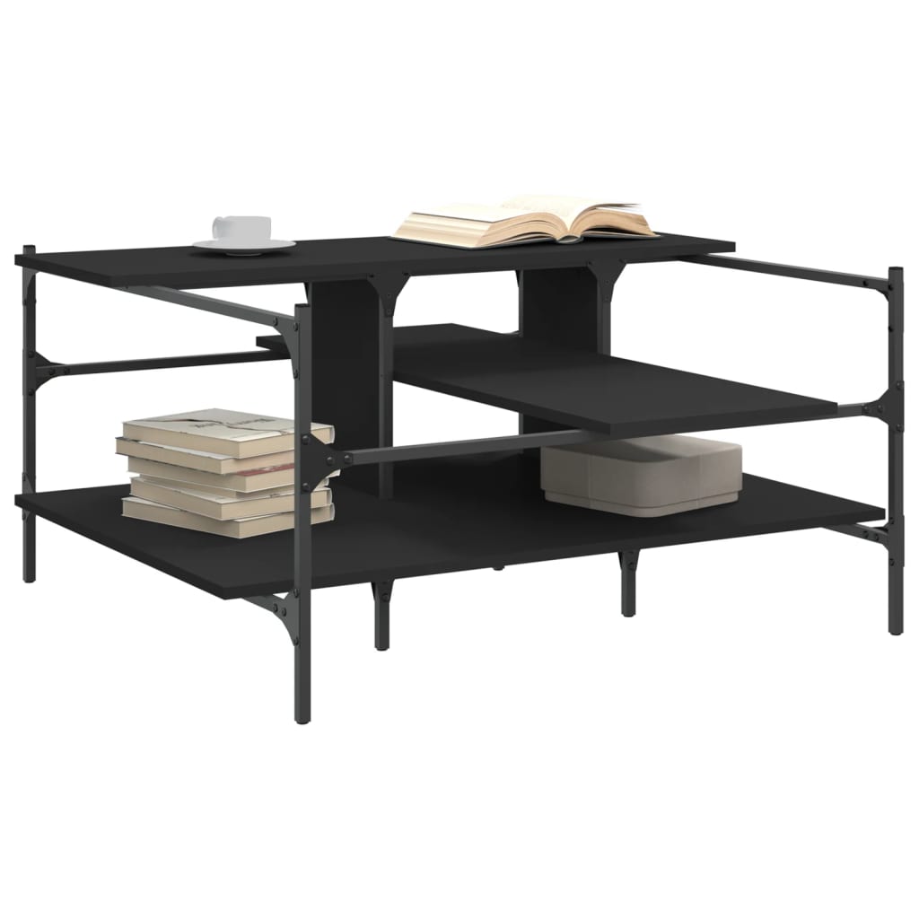 Salongbord Sofabord Svart 100x100x48,5 cm