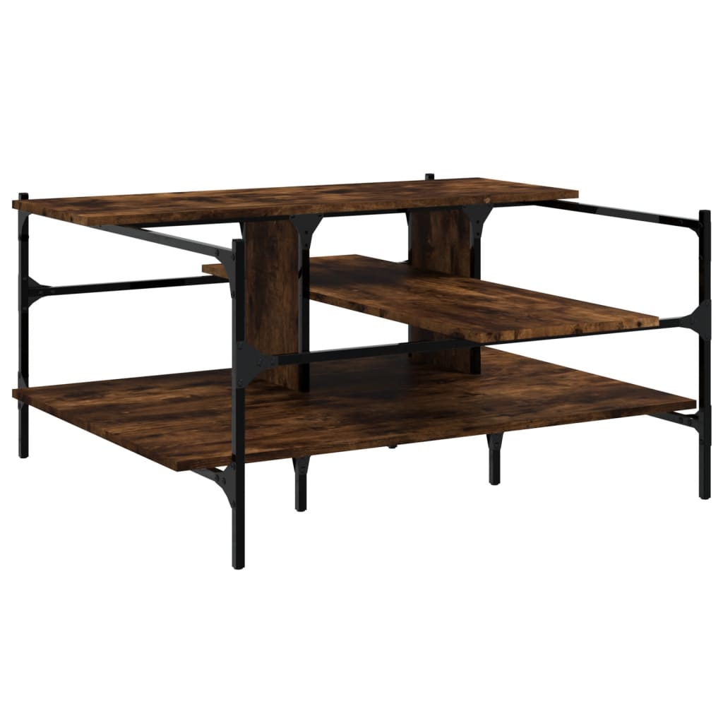 Salongbord Sofabord Røkt Eik 100x100x48,5 cm