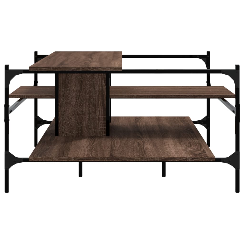 Salongbord Sofabord Brun Eik 100x100x48,5 cm