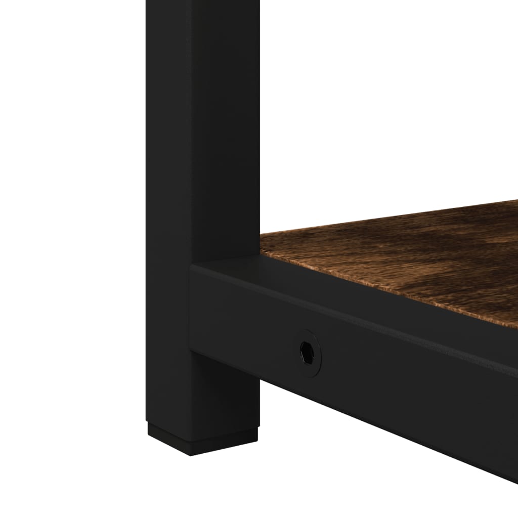 Baderomsskap med speil røkt eik 60x16x60 cm konstruert tre