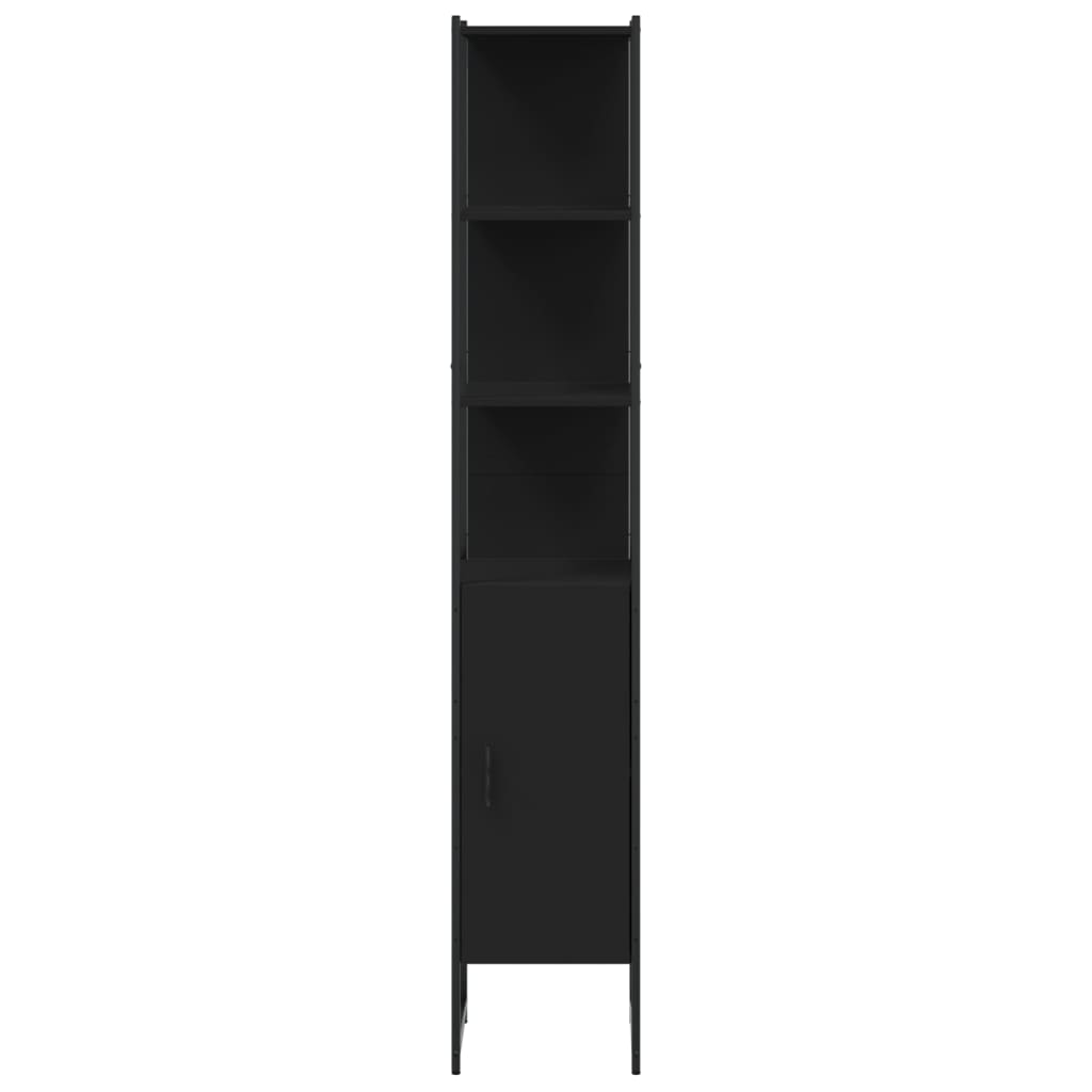 Baderomsskap Svart 33x33x185,5 cm