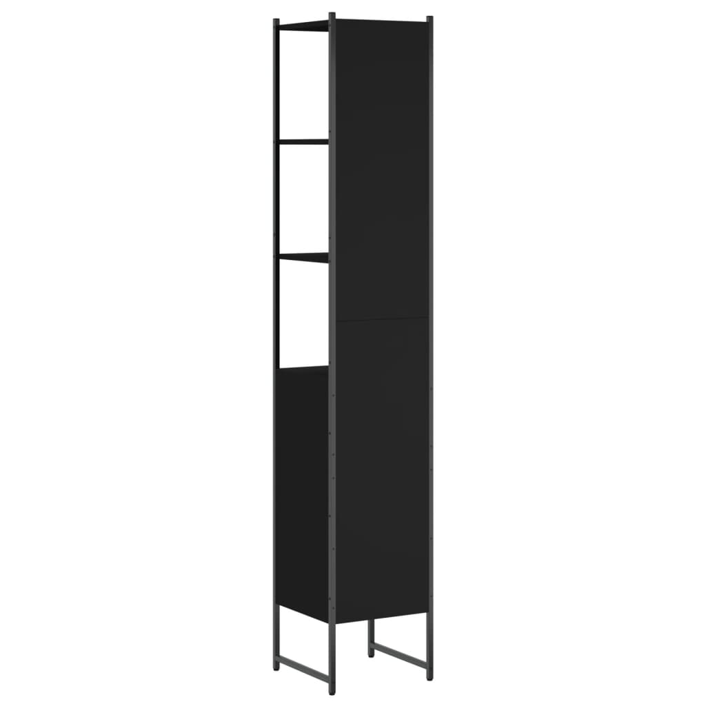 Baderomsskap Svart 33x33x185,5 cm