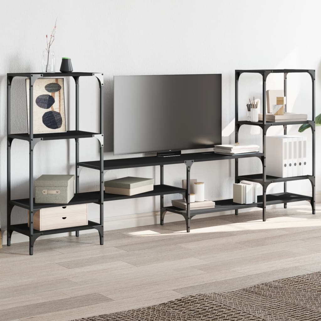 TV-Møbel Svart TV-benk 206,5x28,5x95 cm