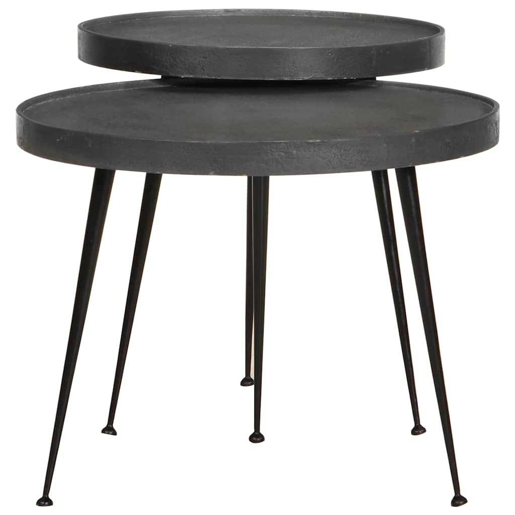 Salongbord Sofabord Svart 2 stk