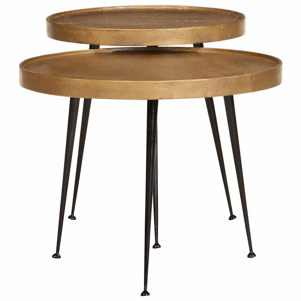 Salongbord Sofabord DIV. 2 stk gylden