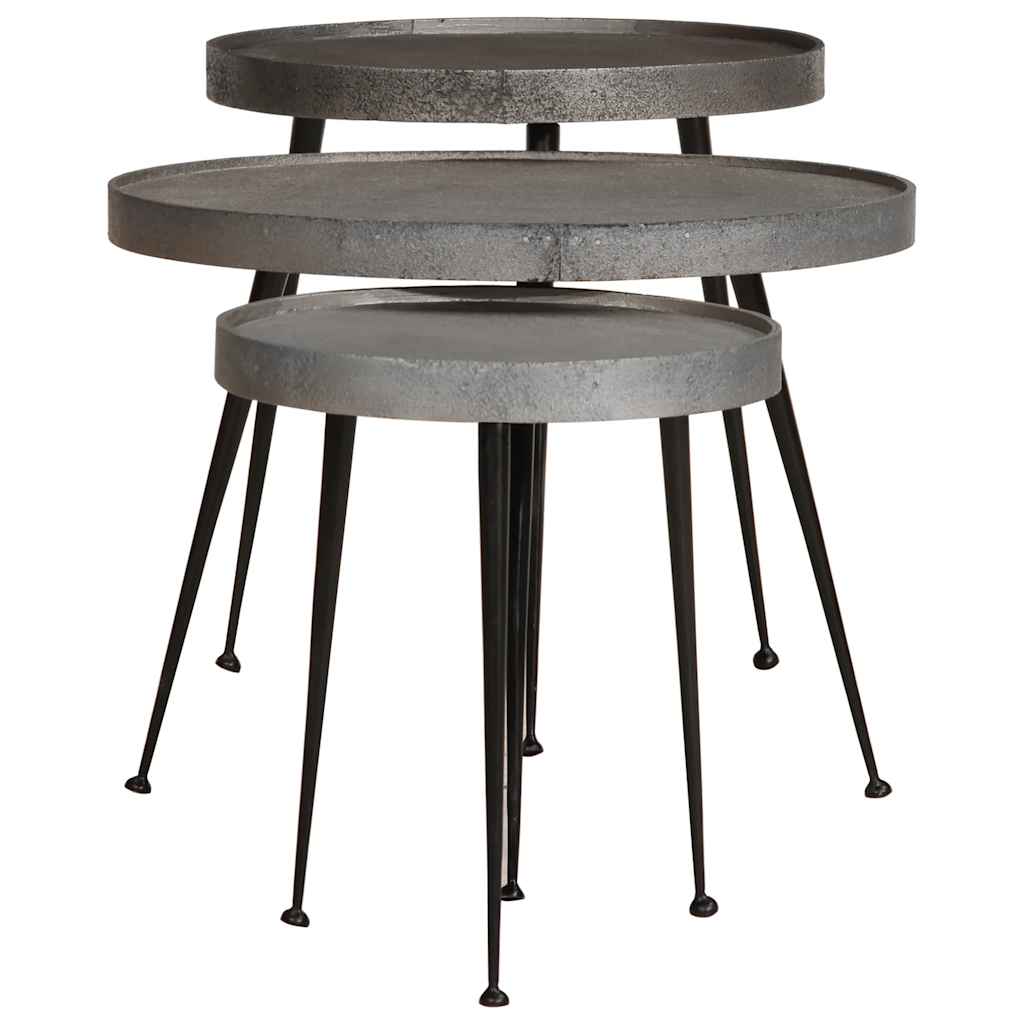 Salongbord Sofabord DIV. 3 stk sølv