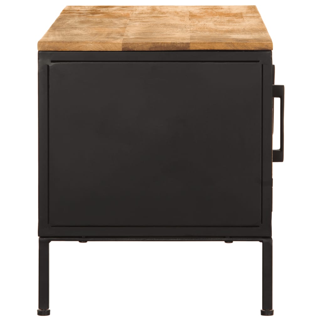 TV-Møbel Tre Tv-benk 110x35x40 cm grovt heltre mangotre