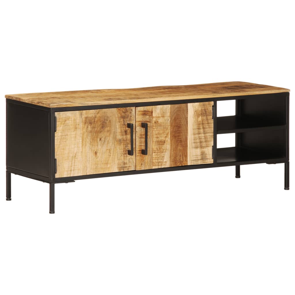 TV-Møbel Tre Tv-benk 110x35x40 cm grovt heltre mangotre