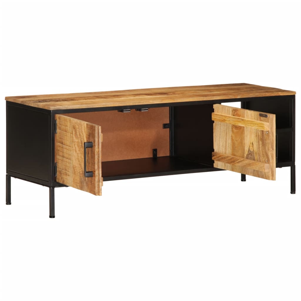 TV-Møbel Tre Tv-benk 110x35x40 cm grovt heltre mangotre