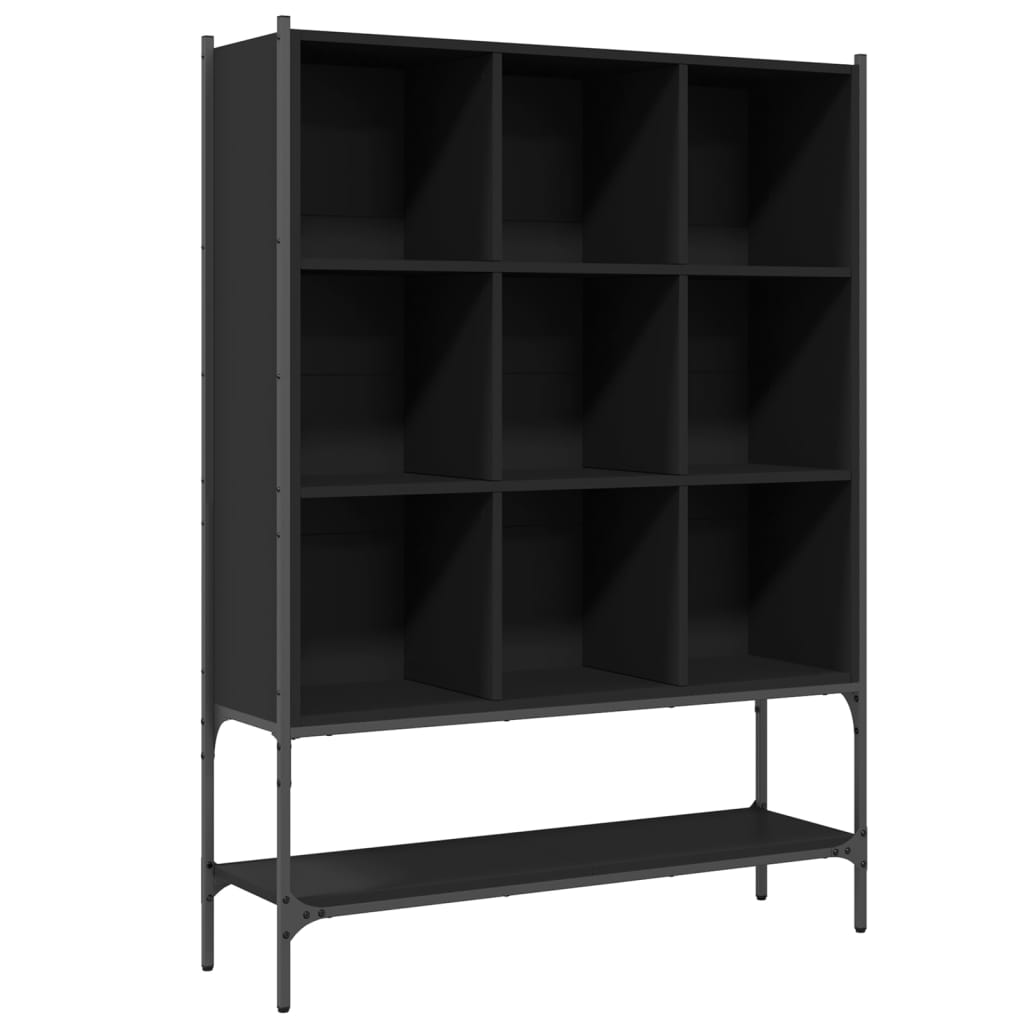 Bokhylle Svart 102x30x141,5 cm