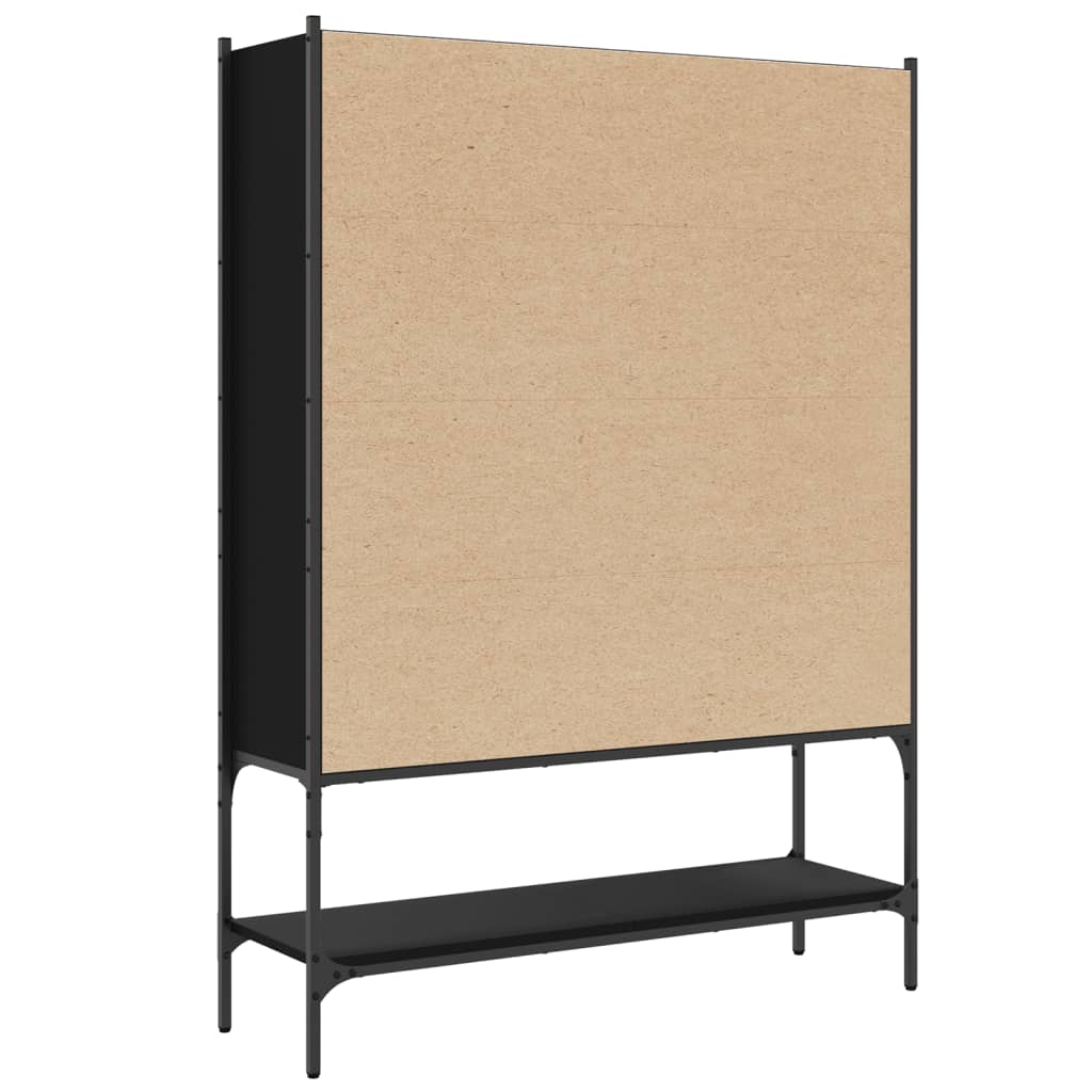 Bokhylle Svart 102x30x141,5 cm