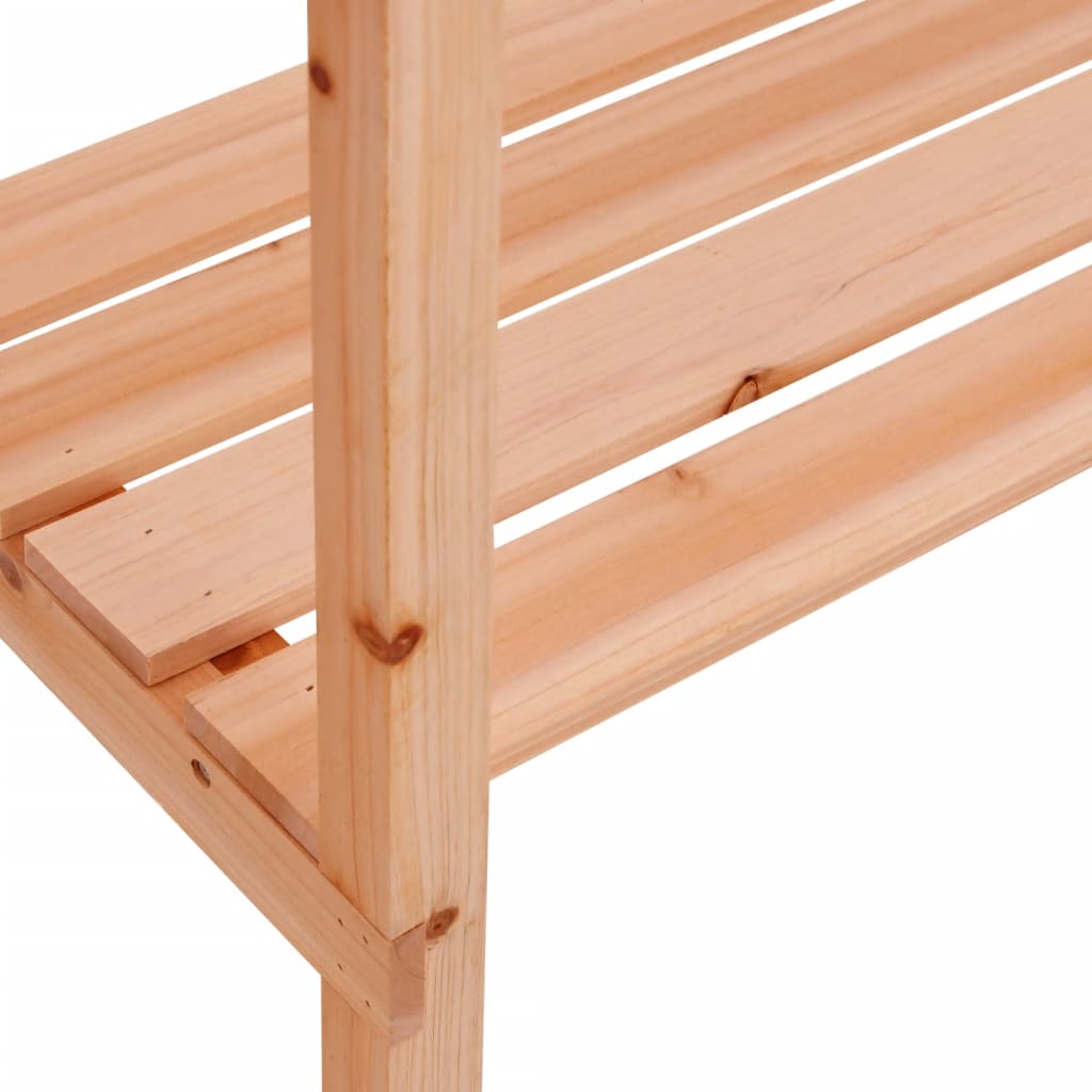 Utendørs Blomsterstativ Plantebord med hyller brun 78x38x82,5 cm heltre gran