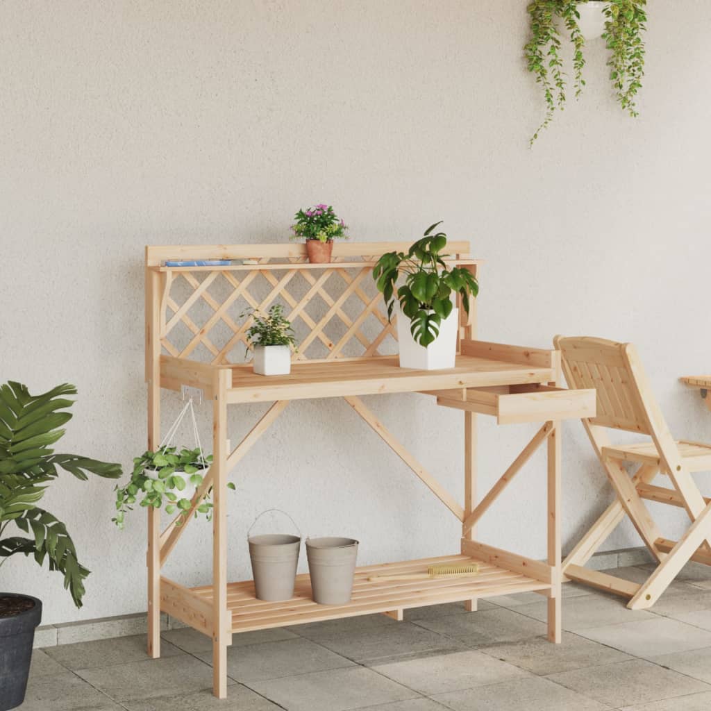 Utendørs Blomsterstativ Plantebord med espalier heltre gran