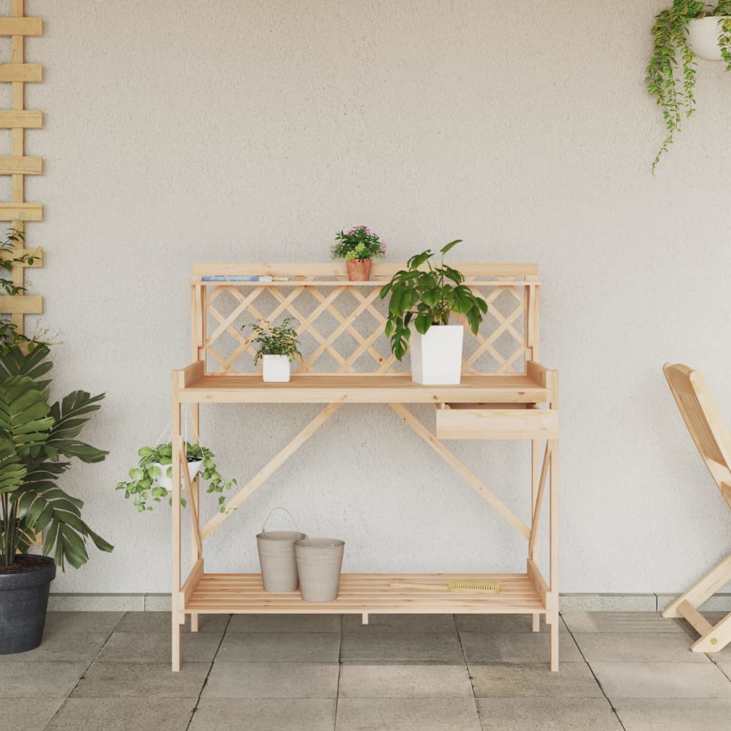 Utendørs Blomsterstativ Plantebord med espalier heltre gran