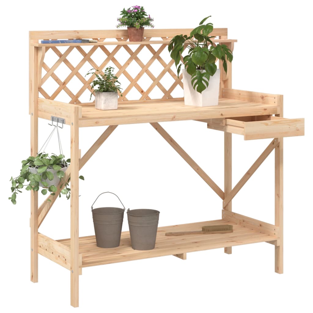 Utendørs Blomsterstativ Plantebord med espalier heltre gran