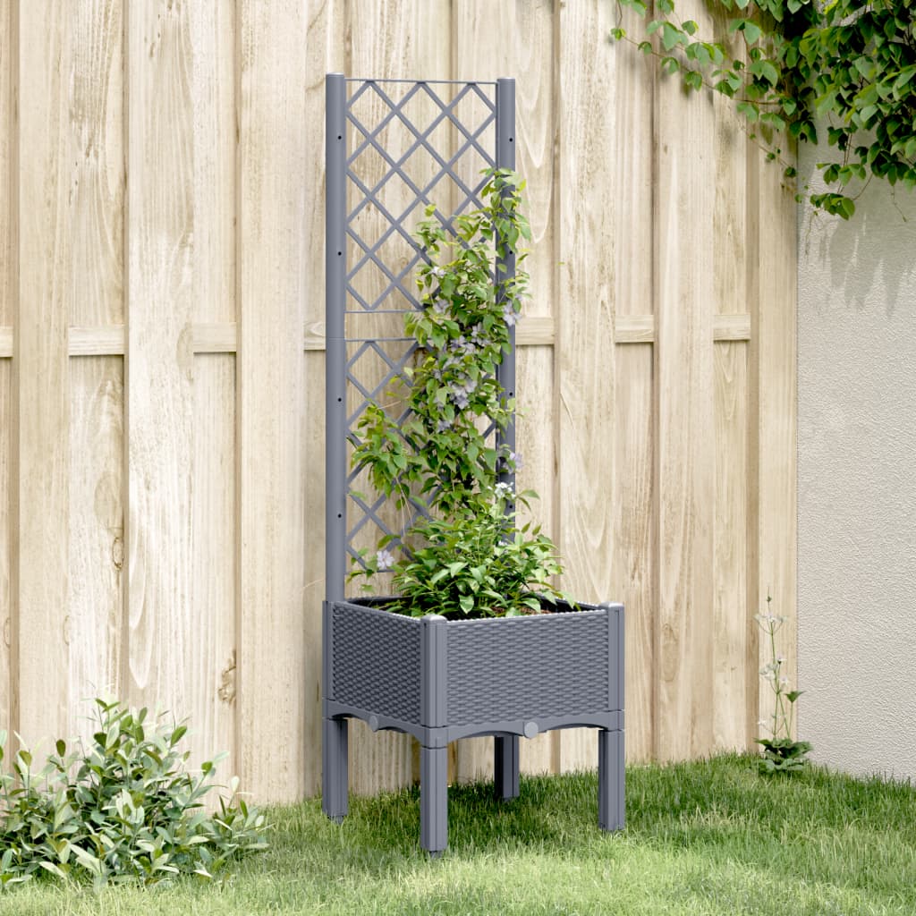Hageespalje Plantekasse PP Grå 40x40x142 cm PP