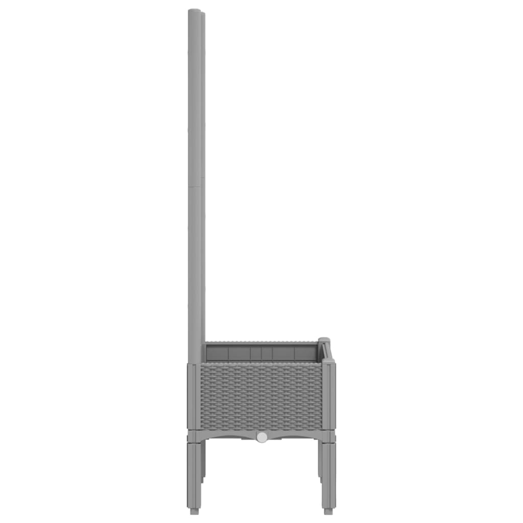 Hageespalje Plantekasse PP lysegrå 40x40x142 cm PP