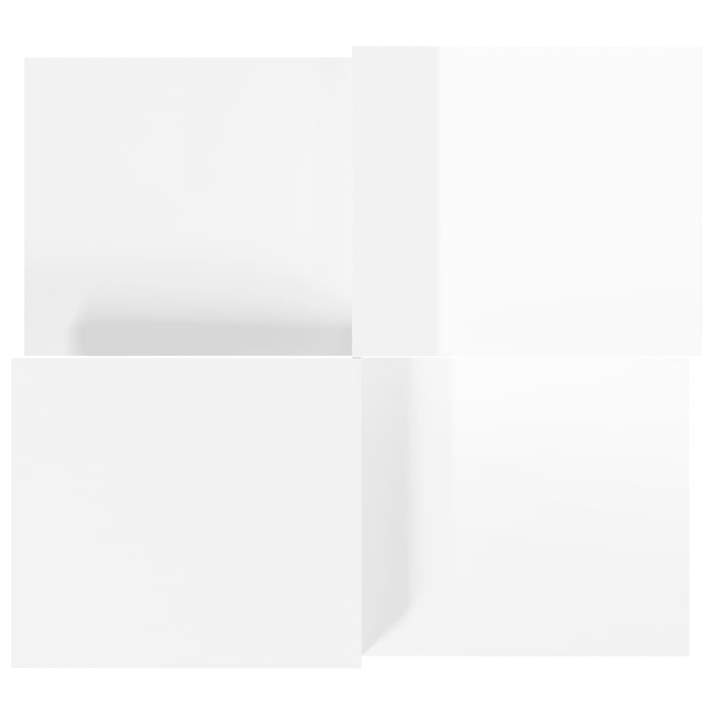 Salongbord Sofabord Høyglans Hvit 2 stk