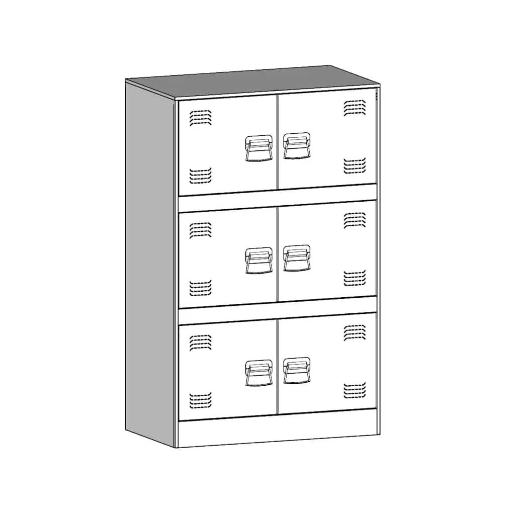 Skjenk DIV. Hvit 67x39x107 cm stål