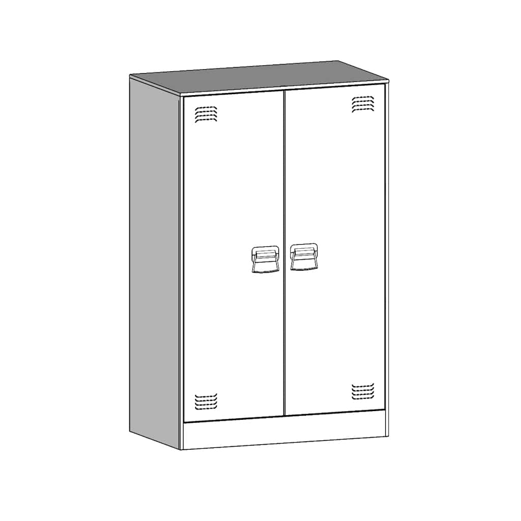 Skjenk DIV. Hvit 67x39x107 cm stål
