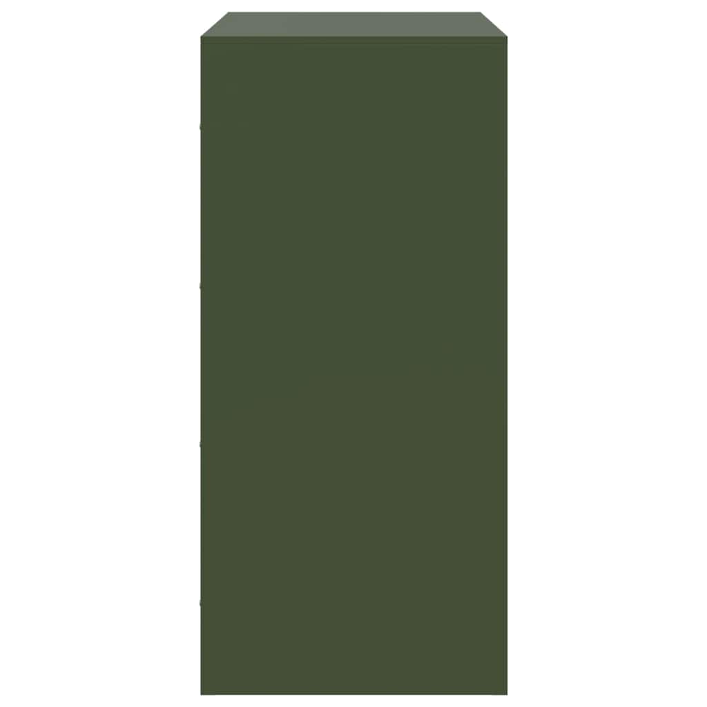 Kommode DIV. olivengrønn 67x39x83 cm stål