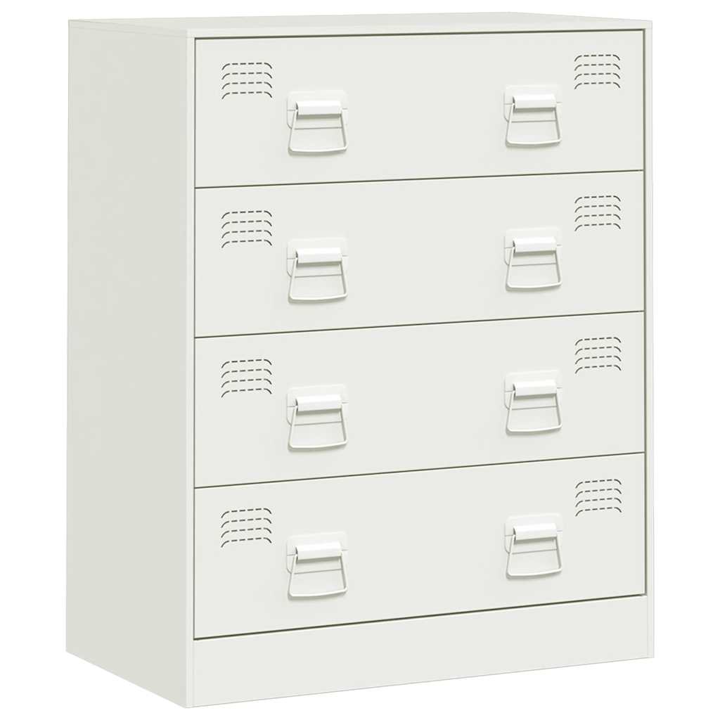Kommode Hvit 67x39x83 cm stål
