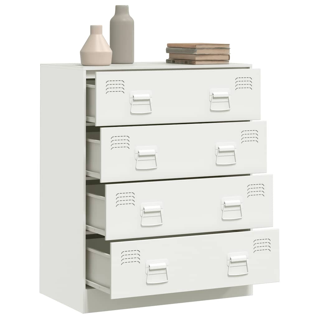 Kommode Hvit 67x39x83 cm stål