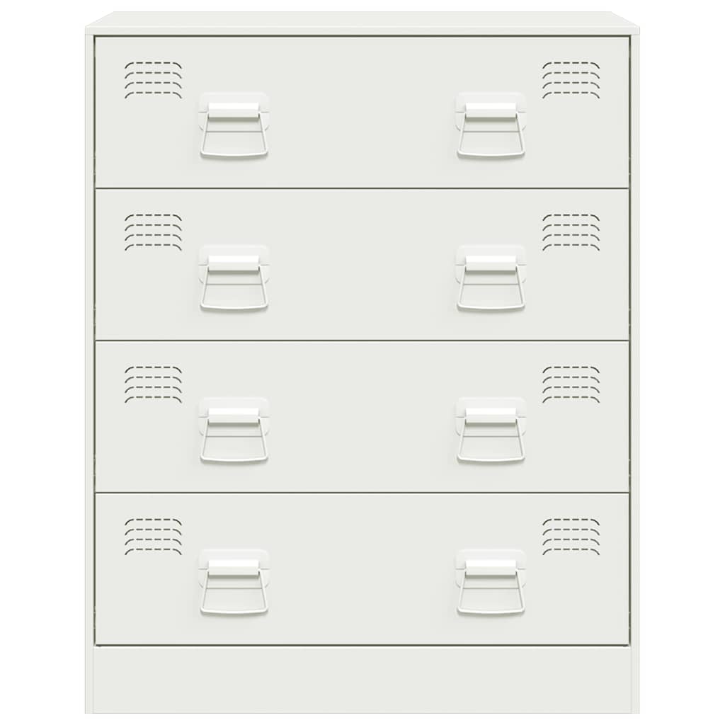 Kommode Hvit 67x39x83 cm stål