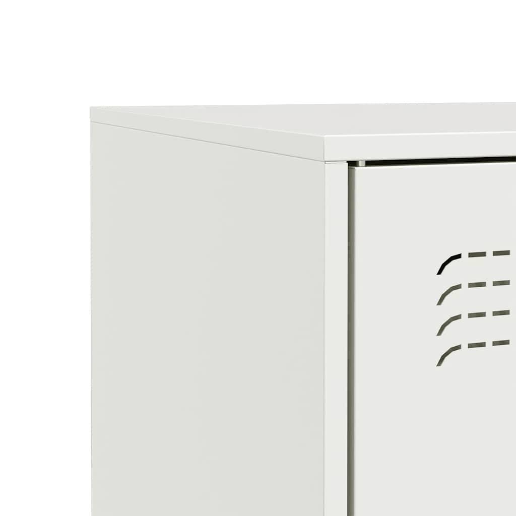 Kommode Hvit 67x39x83 cm stål