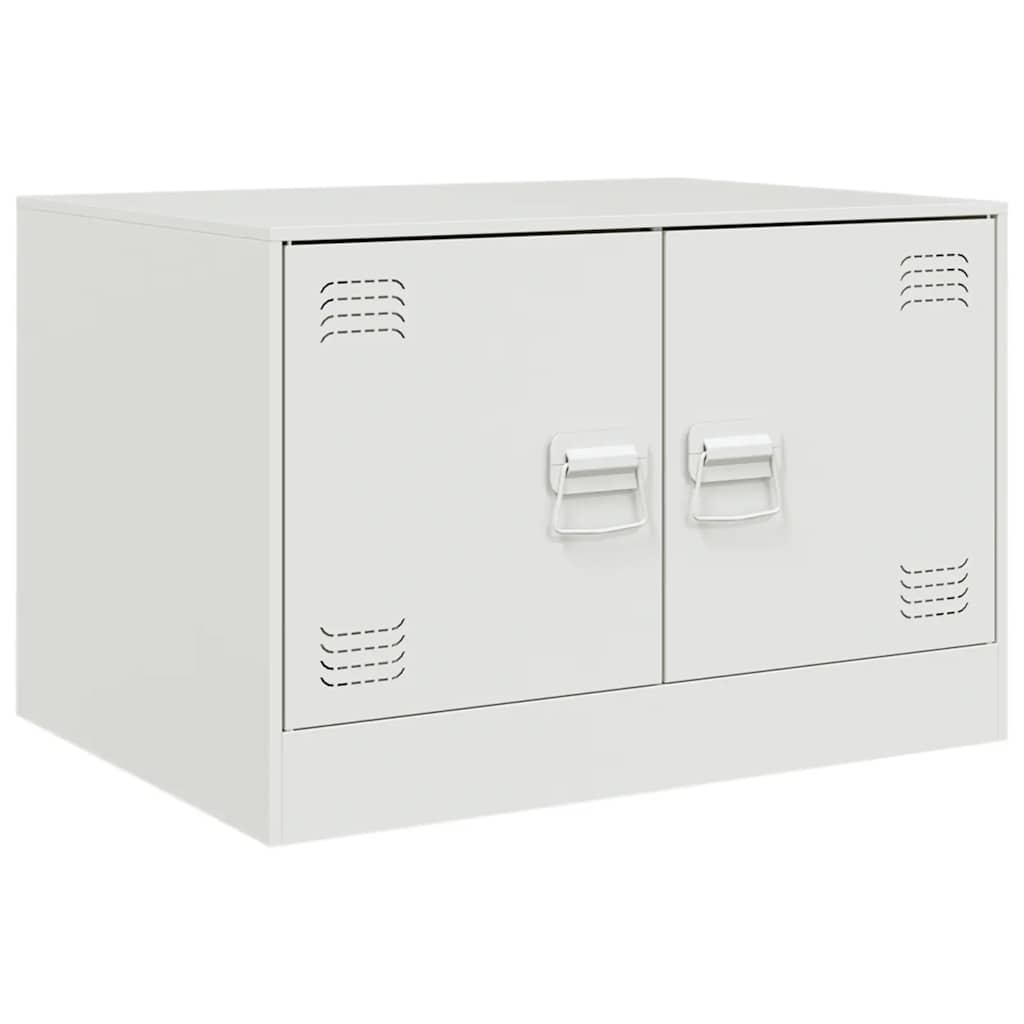 Salongbord Sofabord Hvit 67x50x44 cm stål