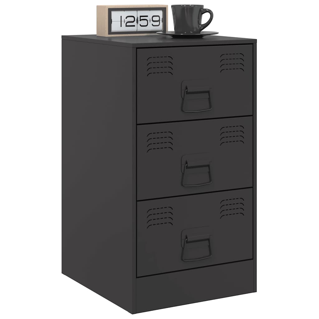 Nattbord Sengbord Svart 34,5x39x62 cm stål