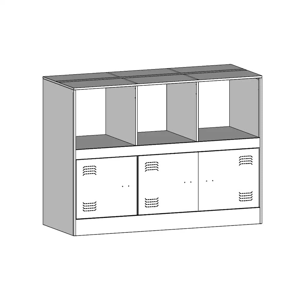 Skjenk DIV. olivengrønn 99x39x73 cm stål