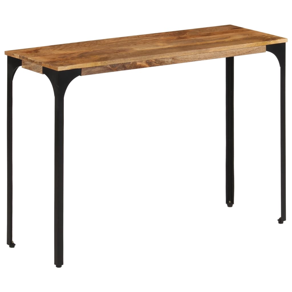 Avlastningsbord Konsollbord Tre Brun 110x35x76 cm heltre mango og jern