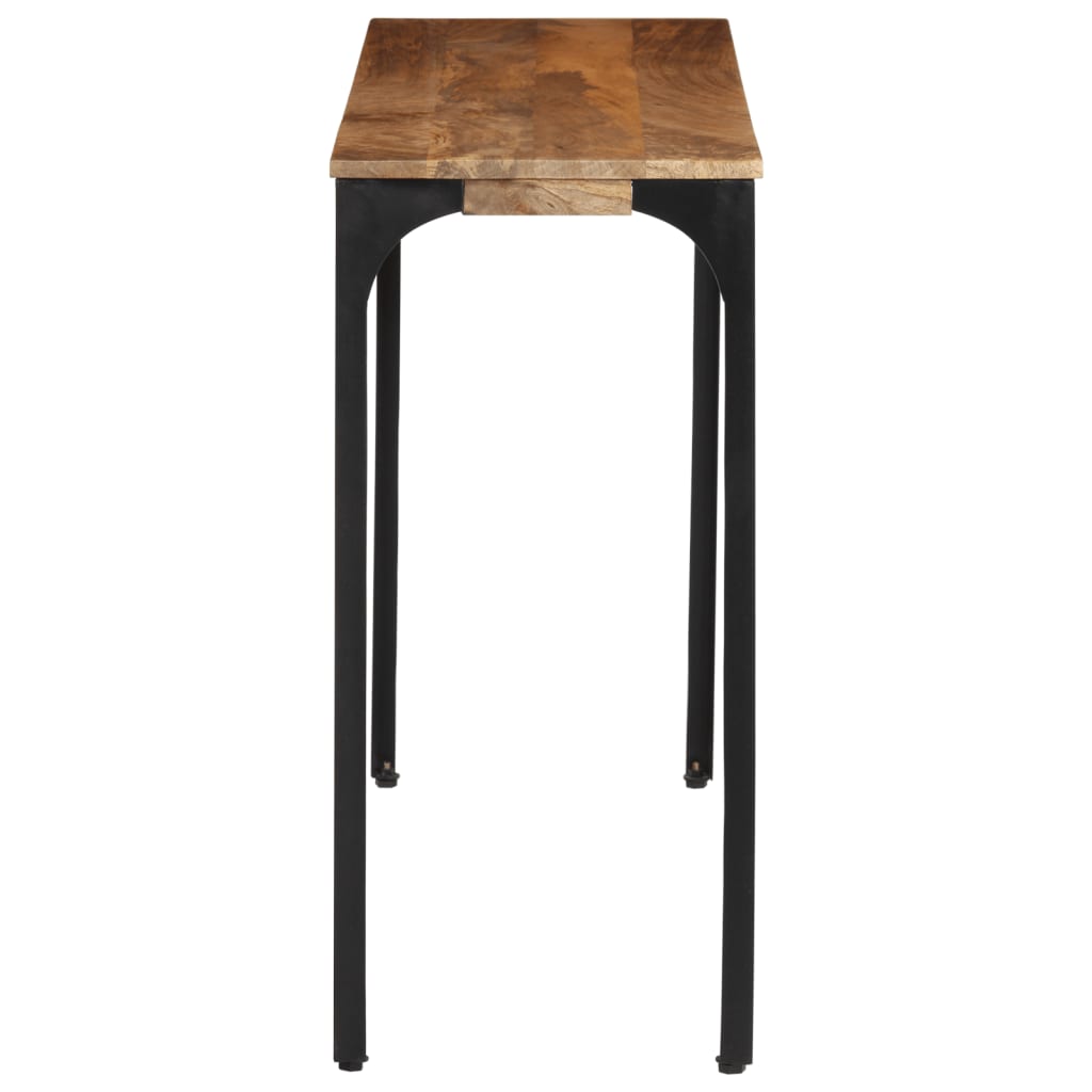Avlastningsbord Konsollbord Tre Brun 110x35x76 cm heltre mango og jern