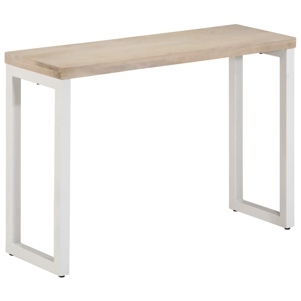 Avlastningsbord Konsollbord Tre Brun 110x35x76 cm heltre mango og jern