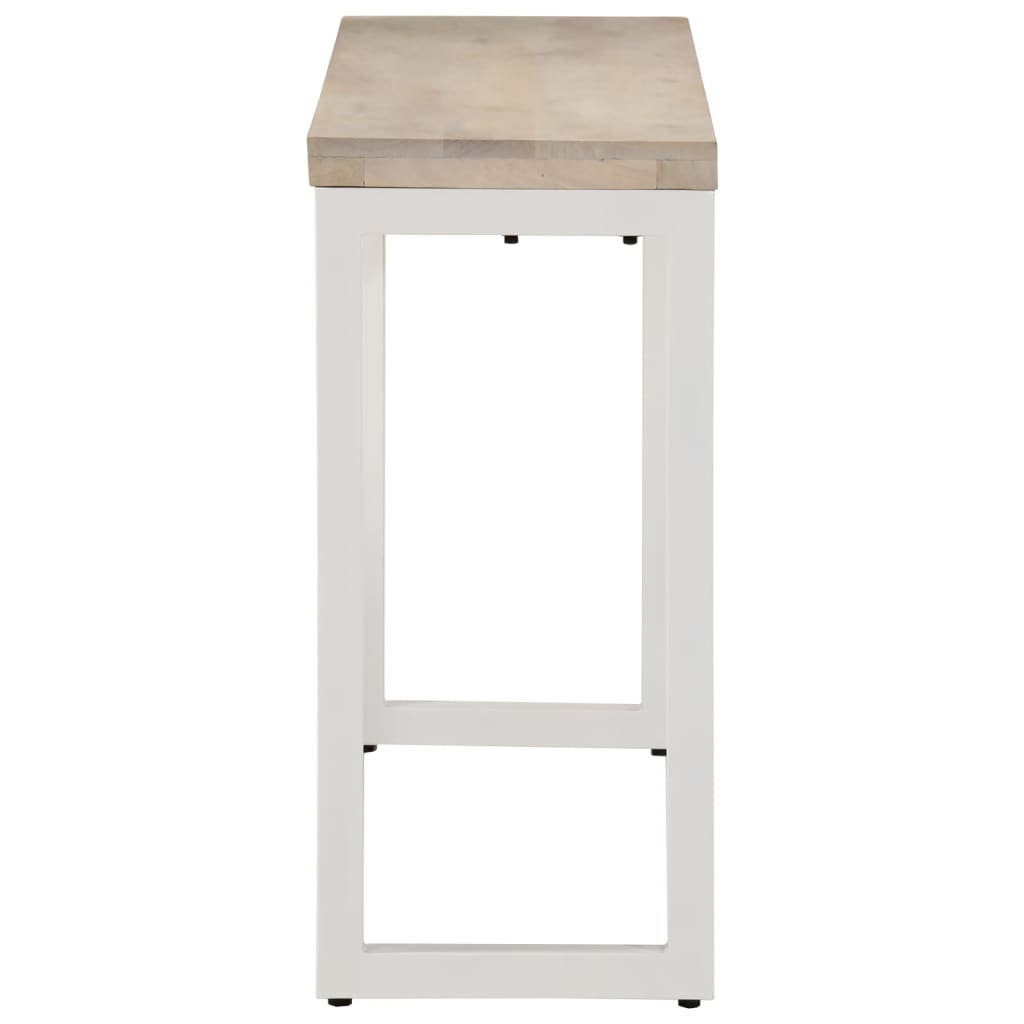 Avlastningsbord Konsollbord Tre Brun 110x35x76 cm heltre mango og jern