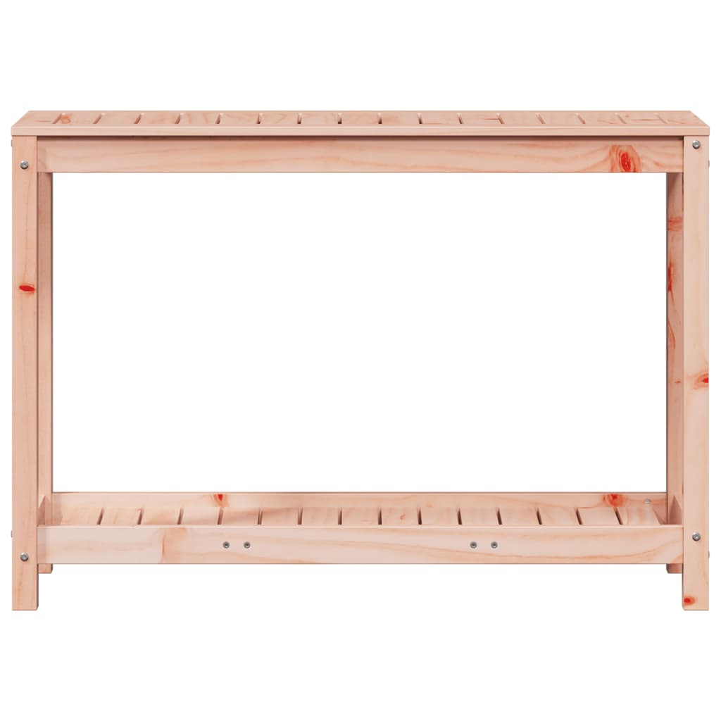 Utendørs Blomsterstativ Plantebord med hylle 108x35x75 cm heltre furu