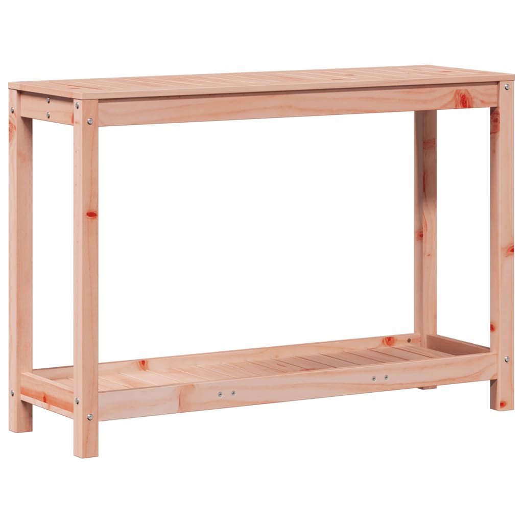 Utendørs Blomsterstativ Plantebord med hylle 108x35x75 cm heltre furu