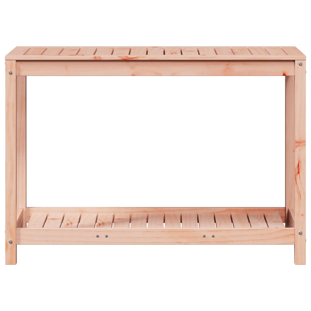 Utendørs Blomsterstativ Plantebord med hylle 108x50x75 cm heltre furu