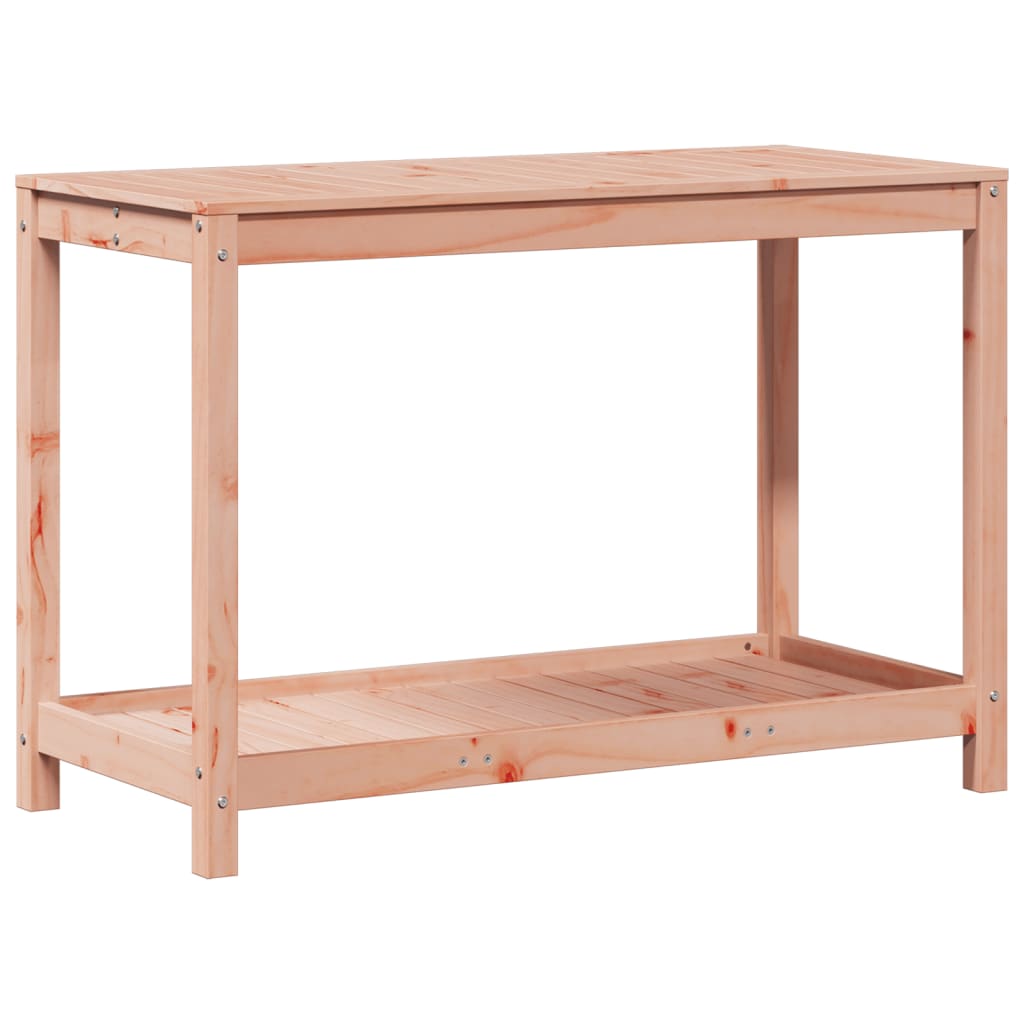 Utendørs Blomsterstativ Plantebord med hylle 108x50x75 cm heltre furu
