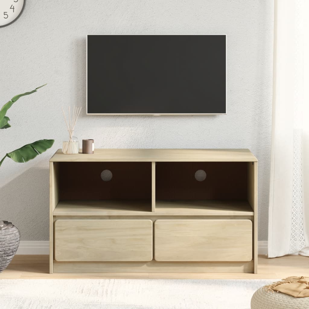 TV-Møbel Tre TV-benk heltre furu SAUDA 99x43x55 cm